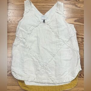 HD in Paris Textured Sleeveless Top in Linen Cotton Blend